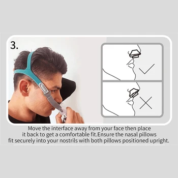за BMC-P2 CPAP Калъфка за носа със седалище убором S, M, L Възглавници за сън от хъркане