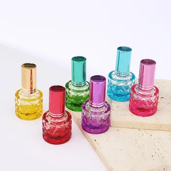 мини-флакон за парфюм с обем от 10 мл, флакон-спрей от цветно стъкло, Празен козметични контейнер за пътуване, стъклени флакони за еднократна употреба.
